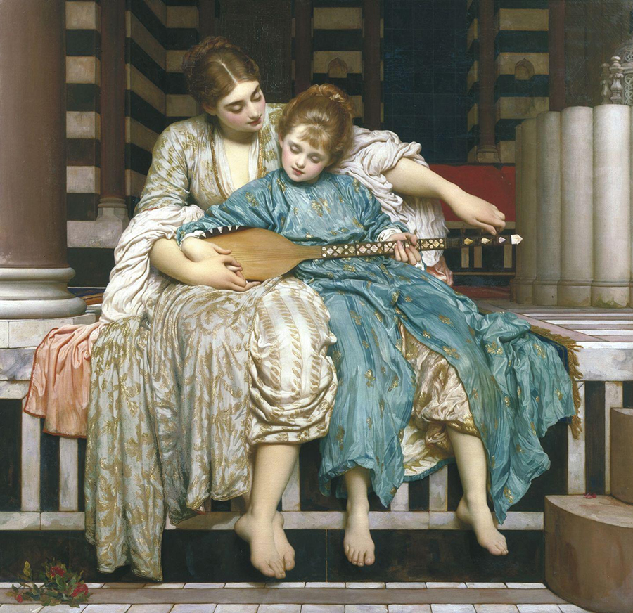 The Music Lesson by Frederic Leighton (1830-1896), oil on canvas, 1877